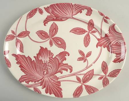 Rose Fantasy 13" Oval Serving Platter