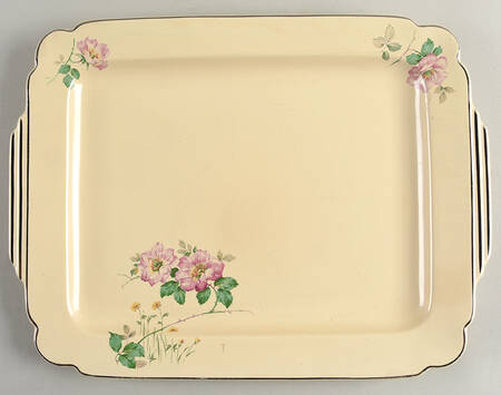 C33 (Platinum Trim) 15" Oval Serving Platter