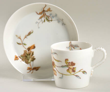 Schleiger 1154 Flat Demitasse Cup & Saucer Set