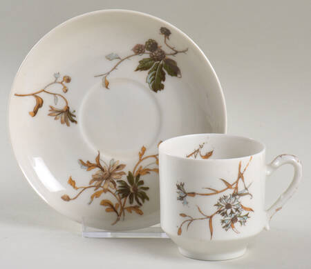 Schleiger 1154 Footed Demitasse Cup & Saucer Set