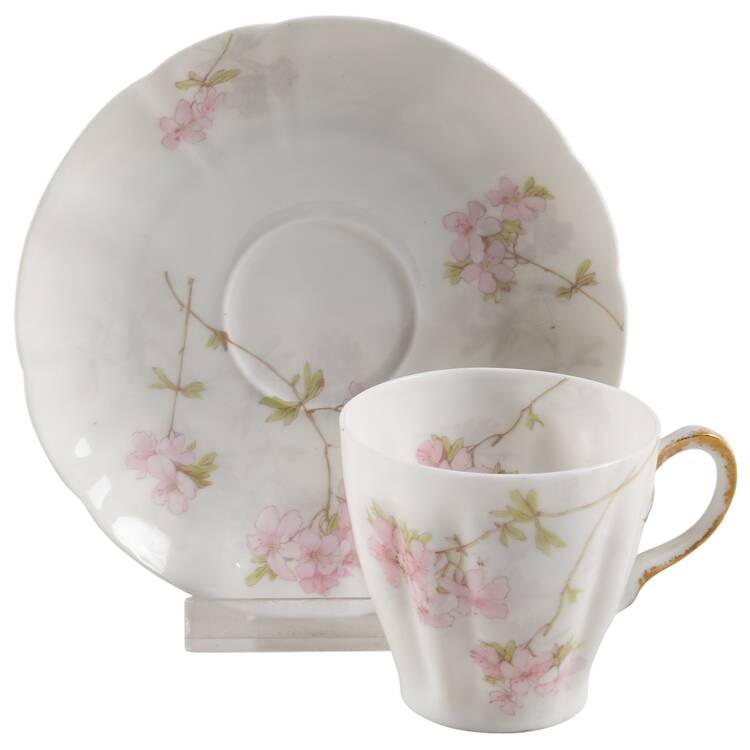 Schleiger 83h Flat Demitasse Cup & Saucer Set