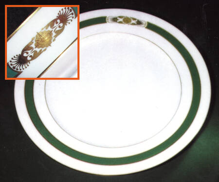 D'Or Green Dinner Plate