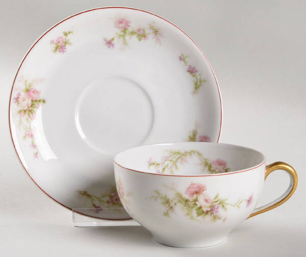 H933 Flat Cup & Saucer Set by Haviland