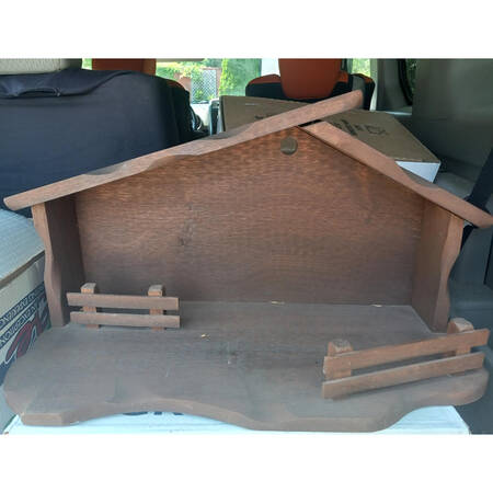 Nativity-Colored Creche/Stable-Wooden - Creche/Stable-Wooden