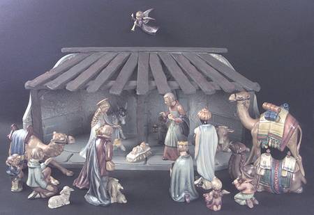 Nativity-Colored Tm7-19 Piece Nativity Set - Tm7-19 Pc Nativity Set