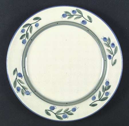 Blueberry (Green & Blue Bands) Dinner Plate