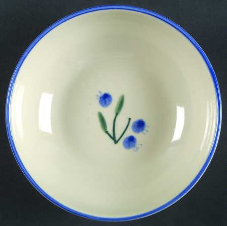 Blueberry (Green & Blue Bands) Soup/Cereal Bowl