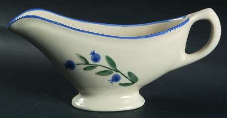 Blueberry (Green & Blue Bands) Gravy Boat