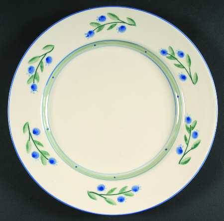 Blueberry (Green & Blue Bands) 12" Chop Plate (Round Platter)