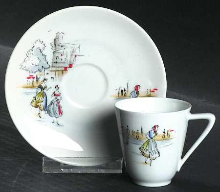 Paris Flat Demitasse Cup & Saucer Set