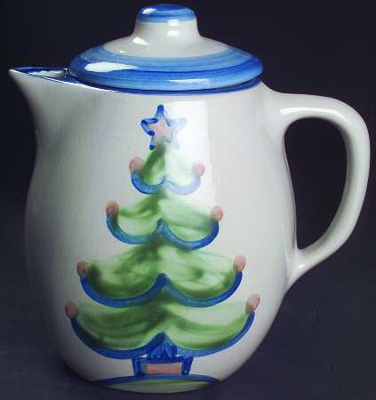 Christmas Coffee Pot & Lid