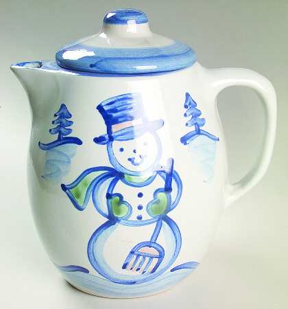 Christmas Coffee Pot & Lid