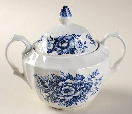 Beacon Hill Blue Sugar Bowl & Lid