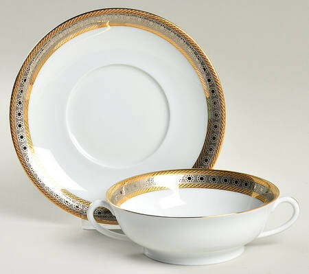 Place Vendome Flat Cream Soup Bowl & Saucer Set