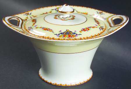 Pomona (Cream, Gold Verge) Sugar Bowl & Lid