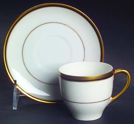 HUT722 Flat Demitasse Cup & Saucer Set by Hutschenreuther