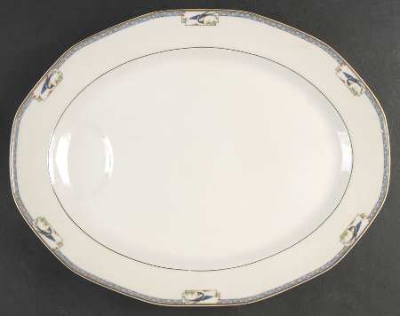 Calcutta (Cream Rim) 15" Oval Serving Platter