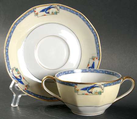 Calcutta (Cream Rim) Flat Bouillon Cup & Saucer