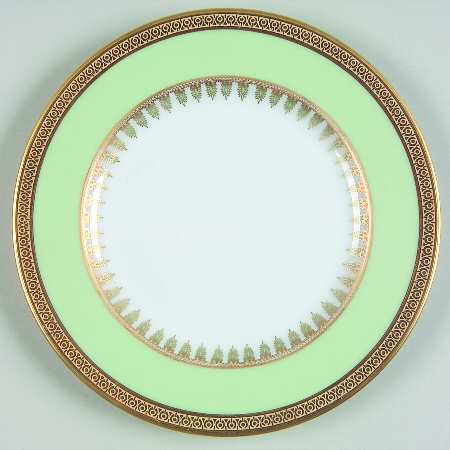 Oasis Green (Green Band, Gold Encrusted) Bread & Butter Plate