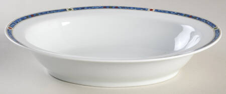 Chatelaine Blue 9" Oval Vegetable Bowl