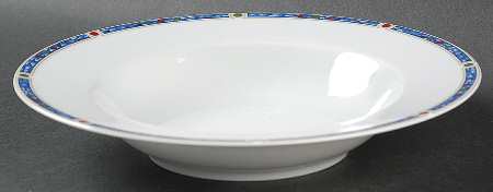 Chatelaine Blue Rim Soup Bowl