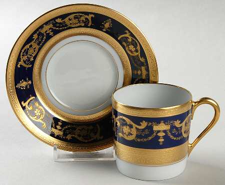 Imperator Cobalt Flat Demitasse Cup & Saucer Set