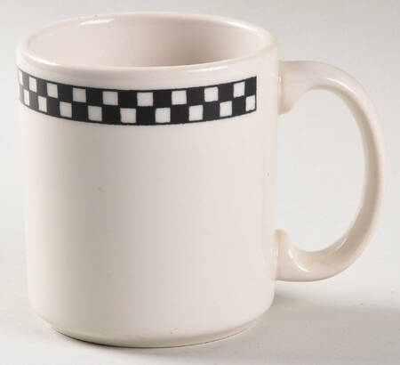 Checkers Black Mug