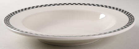 Checkers Black 11" Pasta Serving Bowl