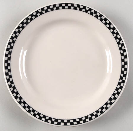 Checkers Black Dessert Luncheon Plate