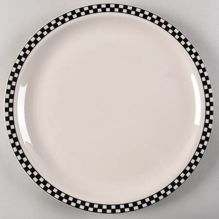 Checkers Black 11" Chop Plate (Round Platter)