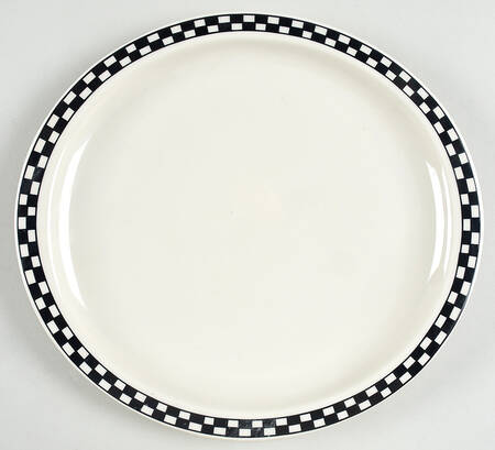 Checkers Black 11" Oval Serving Platter