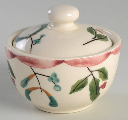 Ribbon & Garland Sugar Bowl & Lid