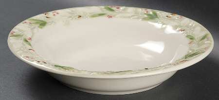 Winter Garden Rim Soup Bowl