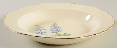 Blue Bonnet Rim Soup Bowl