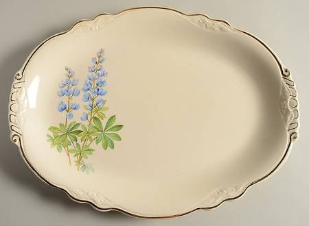 Blue Bonnet 13" Oval Serving Platter