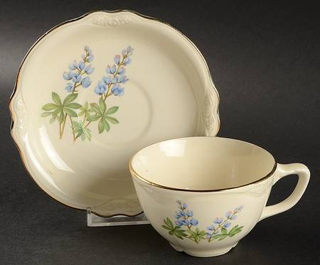 Blue Bonnet Flat Cup & Saucer Set