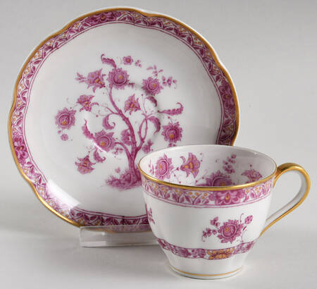 Arbre Des Indies Purple Flat Demitasse Cup & Saucer Set