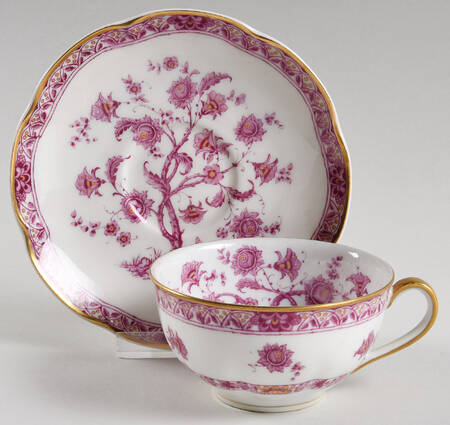 Arbre Des Indies Purple Flat Cup & Saucer Set