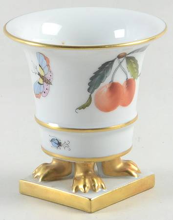 Fruit & Flowers Small Claw Footed Vase