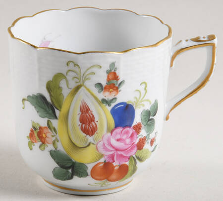 Fruit & Flowers Flat Demitasse Cup