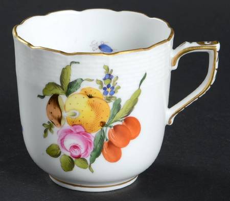 Fruit & Flowers Flat Demitasse Cup