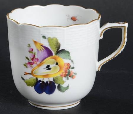 Fruit & Flowers Flat Demitasse Cup
