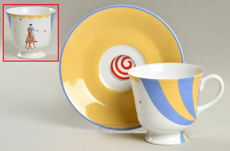 Circus Footed Cup & Saucer Set