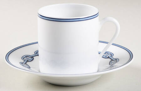 Chaine D'Ancre (Blue) Flat Demitasse Cup & Saucer Set