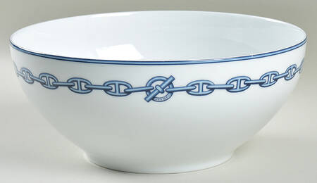 Chaine D'Ancre (Blue) 10" Large Salad Serving Bowl