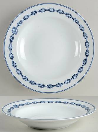 Chaine D'Ancre (Blue) Deep Round Platter