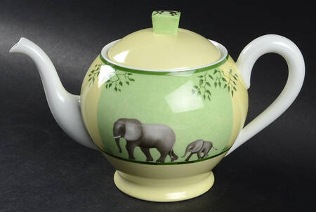 Africa Green-Yellow Tea/Coffee Pot & Lid