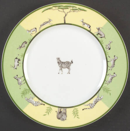 Africa Green-Yellow Dinner Plate by Hermes