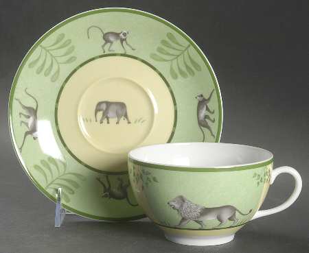 Africa Green-Yellow Breakfast Cup & Saucer Set