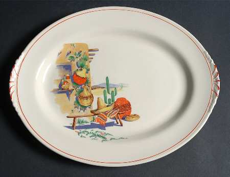 Hacienda  12" Oval Serving Platter